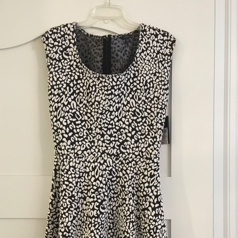 Guess Cap Sleeve Leopard Dancer Dress NWT
